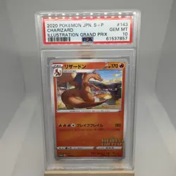 2020 Pokemon Japanese Charizard 143 S-P Grand Prix Illustration Promo PSA 10 - Image 1