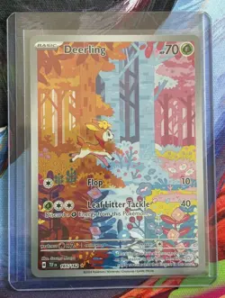 Pokemon TCG Deerling SV05: Temporal Forces 165/162 Illustration Rare Holo NM - Image 1