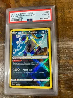 Pokemon 2022 Lost Origin RADIANT HISUIAN SNEASLER #123 PSA 10 Gem Mint RARE - Image 1