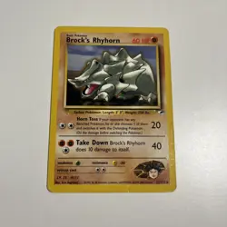 Pokemon TCG : Brock's Rhyhorn 22/132 : Gym Heroes : WOTC : Regular Rare : MP - Image 1