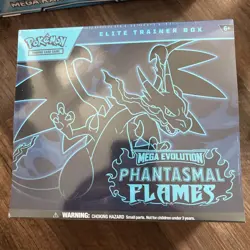 Pokemon TCG Mega Evolution Phantasmal Flames Elite Trainer Box ETB - Image 1