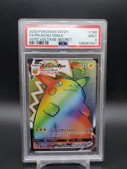 2020 Pikachu VMAX 188/185 Vivid Voltage PSA 9 Pokemon TCG - Image 1