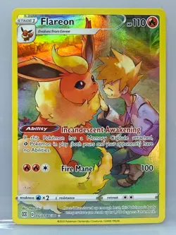 Pokemon TCG Flareon TG01/TG30 Brilliant Stars Trainer Gallery Holo - Image 1