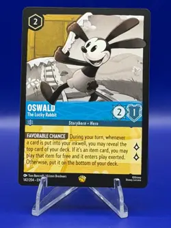 Disney Lorcana Azurite Sea Oswald The Lucky Rabbit #142/204 Legendary Non Foil - Image 1