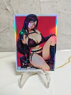 Tifa Trading Card Waifu Goddess Story Anime Girl holo Karte Manga Full Art - Image 1