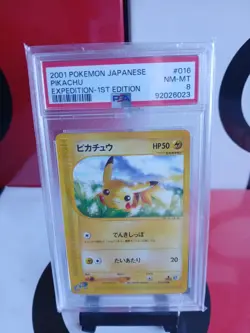 Pikachu 016/128 - PSA 8 - 1st Edition - Japanese Graded Pokemon Card - 2001 - Image 2