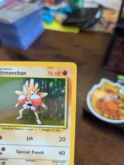 Hitmonchan Holo Pokemon Card 7/102 Base Set NM - Image 2