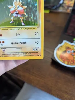 Hitmonchan Holo Pokemon Card 7/102 Base Set NM - Image 3