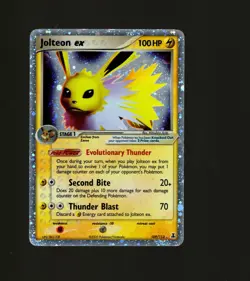 Pokemon TCG Jolteon EX Delta Species Set Holo Rare Card 109/113 HP 2005 - Image 1