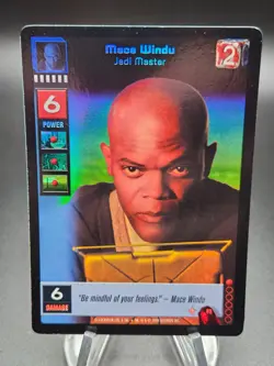 Mace Windu Star Wars Young Jedi CCG Uncommmon Foil Trading Card F3 - Image 1