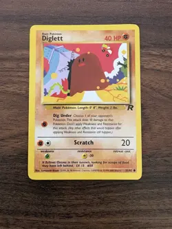 DIGLETT - Team Rocket Set - 52/82 - Common - Pokemon Card - Unlimited - LP - Image 1