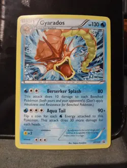 2016 Gyarados XY109 Black Star Promo Pokemon Card Cosmo Holo Rare Shiny - LP - Image 1