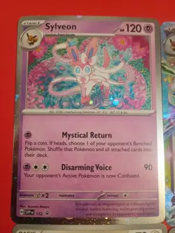 X6 Eevee Sylveon Promo Ex JP Rare Holo Cute Pokemon Cards Unique Adorable Cat - Image 2
