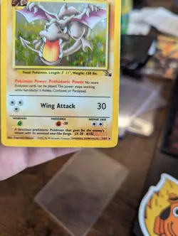 Aerodactyl Fossil Set Holo Pokemon Card - Image 3