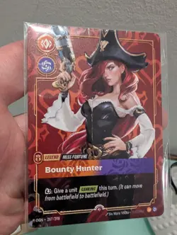 Riftbound Miss Fortune Bounty Hunter Metal Plated Card Prize Wall NM Foil - Image 4
