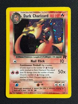 1# Pokemon Cards Dark Charizard 4/82 Team Rocket Holo Rare - Image 1