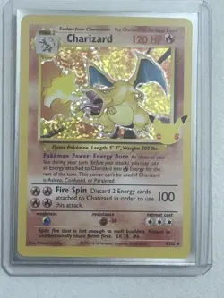 Pokemon TCG Charizard 4/102 Celebrations Holo Card 25th Anniversary - READ DESCR - Image 1