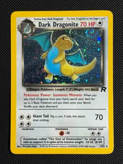 1# Pokemon Cards Dark Dragonite 5/82 Team Rocket Holo Rare - Image 1