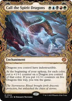 Call the Spirit Dragons - Foil - Showcase NM, English MTG Dragonstorm: Main Set - Image 1