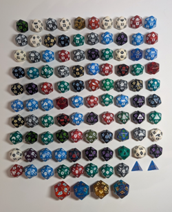 MTG d20 Spindown Dice Lot of 102 Various Sets and Colours - Image 1