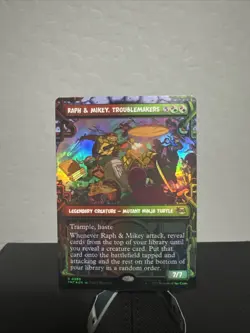 Raph & Mikey, Troublemakers - Foil - Showcase R MTG Teenage Mutant Ninja Turtle - Image 1