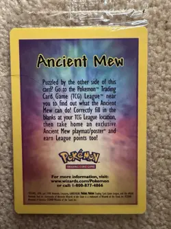 Pokemon TCG Ancient Mew Sealed 2000 Movie Promo Holo Rare - Image 2