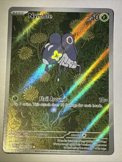 Nymble 96/094 Illustration Rare Full Art Holo Phantasmal Flames Pokemon TCG NM - Image 1