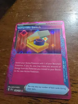 Pokemon Scramble Switch 186/191SV08: Surging Sparks Holo Card NM Condition - Image 2
