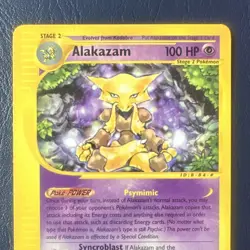 Pokemon Alakazam Expedition Base Set Rare Card 33/165 Stage 2 100HP Regular - Image 3