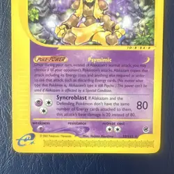 Pokemon Alakazam Expedition Base Set Rare Card 33/165 Stage 2 100HP Regular - Image 4