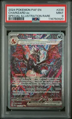 Pokemon Charizard ex 234/091 SV: Paldean Fates Special Illustration PSA 9 - Image 1