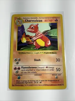 Charmeleon 024/102 Base Set (Shadowless) Regular Pokemon Card TCG - Image 1