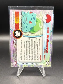 2000 Pokemon Topps Chrome Bulbasaur Holo #01 TCG LP - Image 2