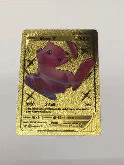 Pokemon Gold Fan Art Mew V 69/189 RARE - Image 1