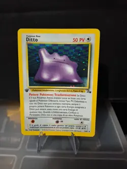 Carta Pokemon Ditto Holo 1° Prima Edizione Set 3/62 Fossil - Image 1