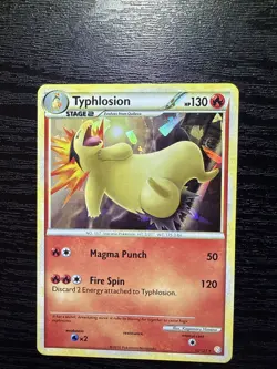 TYPHLOSION Pokemon: HeartGold & SoulSilver Holo Rare 032/123 (CRACKED ICE HOLO) - Image 1