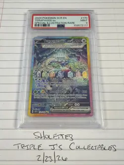 2024 Pokemon SCR EN Special Illustration Rare #170 Terapagos ex Mint PSA 9 - Image 1