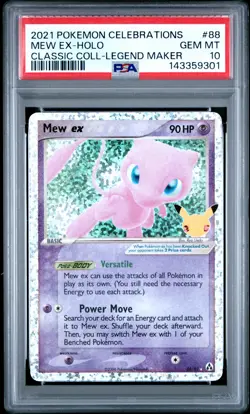 2021 POKEMON CELEBRATIONS CLASSIC COLL #88 MEW EX-HOLO PSA 10 - Image 1