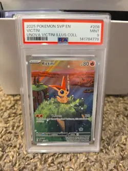 2025 POKEMON SVP VICTINI ILLUSTRATION PROMO 208 VICTINI - PSA 9 - MINT - Image 1