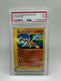 2002 POKEMON EXPEDITION SET #40/165 CHARIZARD PSA 7 - Image 1