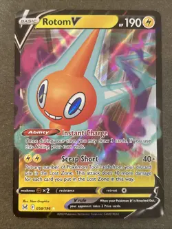 Rotom V 058/196 Swsh11: Lost Origin Holo Pokemon TCG NM - Image 1