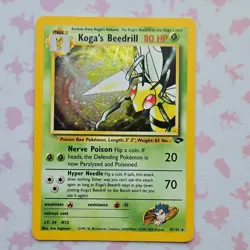 Pokemon TCG Koga's Beedrill Gym Challenge Holo Rare 9/132 80HP 2000 - Image 1
