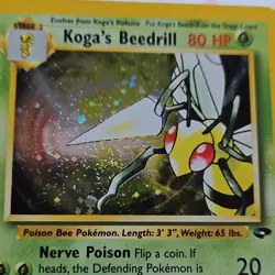 Pokemon TCG Koga's Beedrill Gym Challenge Holo Rare 9/132 80HP 2000 - Image 2