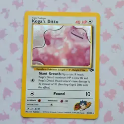 Pokemon TCG Koga's Ditto Gym Challenge Holo Rare Unlimited 10/132 40HP - Image 1