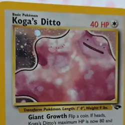 Pokemon TCG Koga's Ditto Gym Challenge Holo Rare Unlimited 10/132 40HP - Image 2