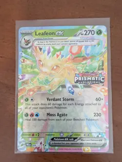 Pokemon Prismatic Evolutions 006/131 Leafeon ex Stamped Promo NM+ - Image 1
