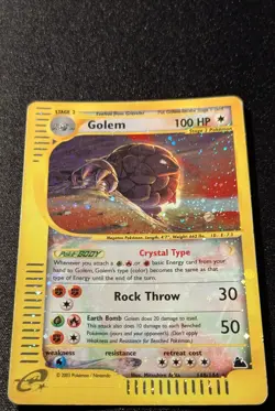 Pokemon SKYRIDGE - #148/144 Golem Crystal - Holo - ENG - Heavily Played - Image 4