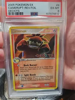 2005 Pokemon EX Camerupt Reverse Holofoil Deoxys PSA 6 - Image 1
