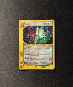 Pokemon SKYRIDGE - #145/144 Celebi Crystal - Holo - ENG - Damaged - Image 3