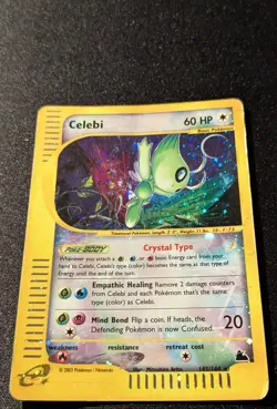 Pokemon SKYRIDGE - #145/144 Celebi Crystal - Holo - ENG - Damaged - Image 4